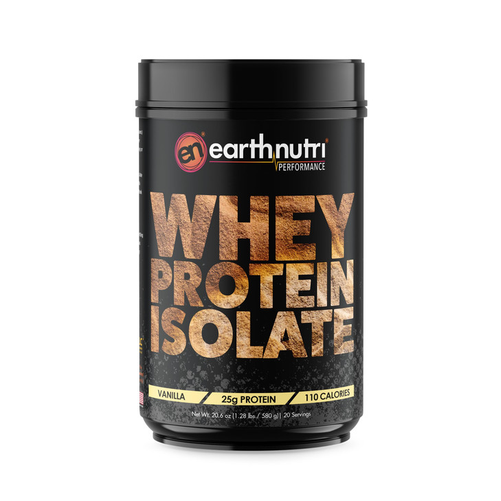 EarthNutri - Whey Isolate Protein Powder - Post Workout Recovery Powder for Muscle Recovery & Growth - 25g Protein - Easily Digestible - Non-GMO & Gl
