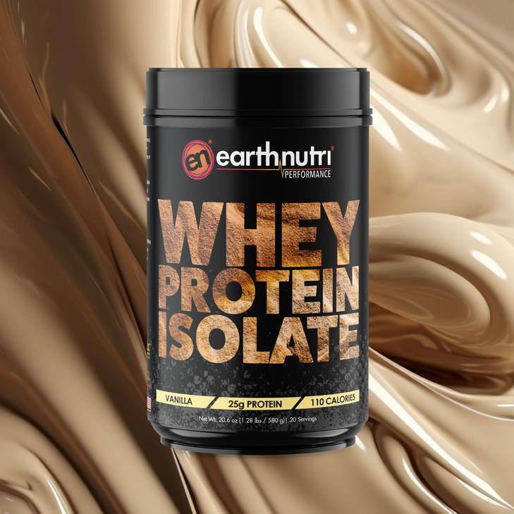 EarthNutri - Whey Isolate Protein Powder - Post Workout Recovery Powder for Muscle Recovery & Growth - 25g Protein - Easily Digestible - Non-GMO & Gl