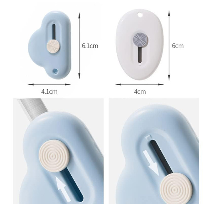 Duehut 2 PCS Mini Utility Knives Cloud Shaped Box Cutter, Mini Box Cutter,Opener Paper Envelope Slitter Carton Portable Cutter with Key Chain Hole,fo