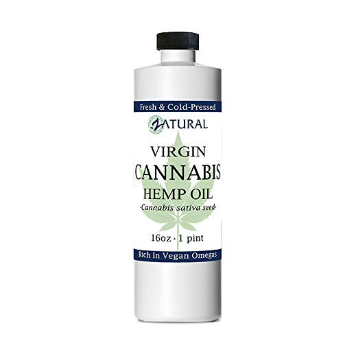 Zatural 100% Pure Hemp Seed Oil - Food Grade & Cold Pressed - Virgin Hemp Oil for Cooking, Smoothies, and Salads - Rich in Vegan Omega 3, 6, 9 - Natu