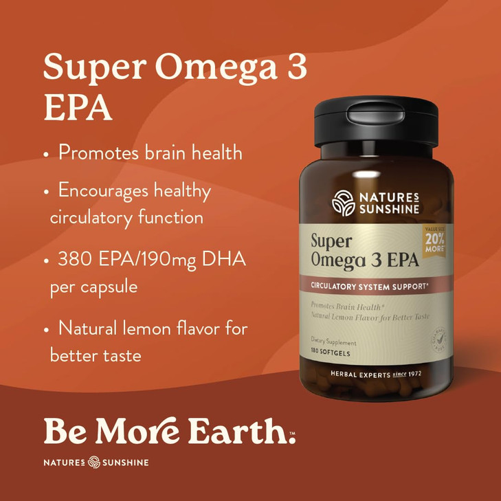 Nature's Sunshine Super Omega-3 EPA 180 Softgels