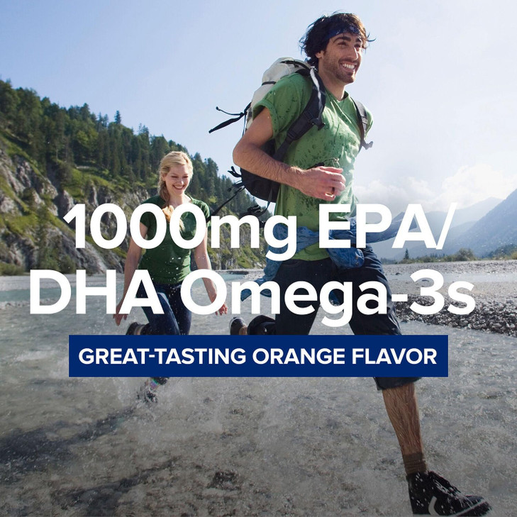 GNC Triple Strength Fish Oil Liquid Supplement, Wild Deep Ocean Caught. with 1000mg EPA DHA Omega 3s, for, Heart, Brain, Skin, Eye, Joint Health, Nat