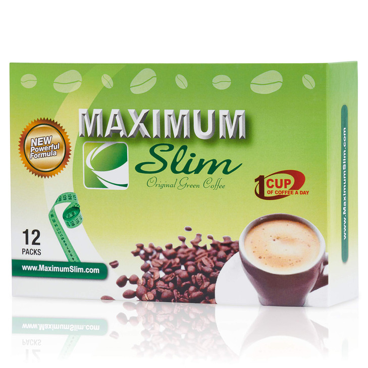 Maximum Slim Original Green Coffee Premium 4-in-1 Formula with Natural Herbal Extracts for Energy & Vitality. Creamy & Delicious for Maximum Satisfa