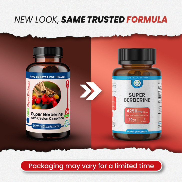 Truemed Super Berberine Supplement 4250mg | High Potency Berberine with Ceylon Cinnamon & Dihydroberberine for Daily Wellness, Cardiovascular & Metab