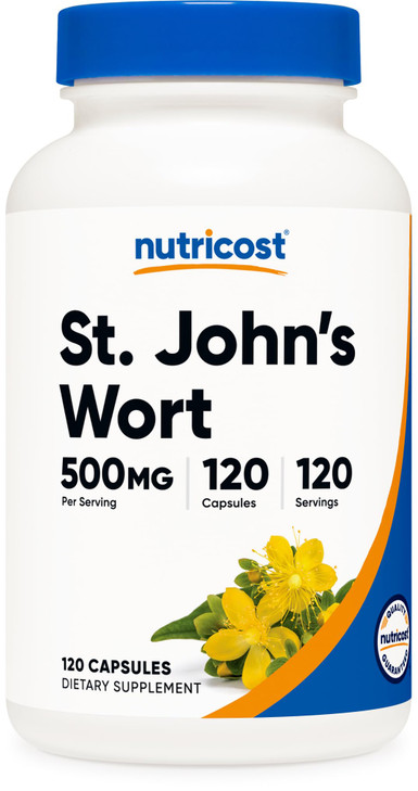 Nutricost St Johns Wort Capsules (500mg) 120 Capsules - Vegetarian, Gluten Free and Non-GMO