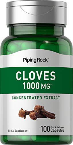 Piping Rock Cloves Capsules | 100 Pills | Concentrated Extract | Herbal Supplement | Non-GMO & Gluten Free