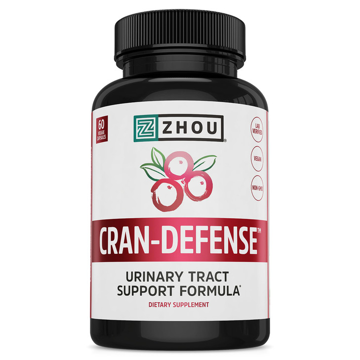 Zhou Cran-Defense - Cranberry Pills for Women & Men, D Mannose with Cranberry Extract, 1000 mg D-Mannose Per Serving for Urinary Tract Health, Antiox