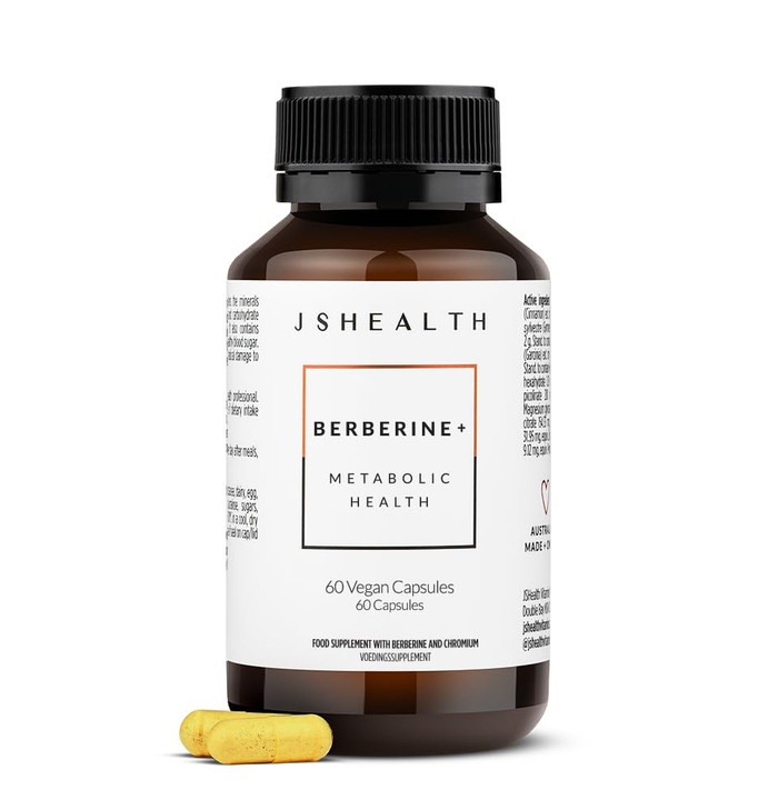 JSHealth Vitamins Berberine+ Formula  Berberine Supplement for Metabolic Health  Vegan, Gluten-Free & Non-GMO. (60 Tablets)