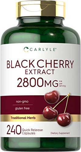 Carlyle Black Cherry Extract Concentrate | 240 Capsules | Non-GMO and Gluten Free Formula | Prunus Serotina Supplement