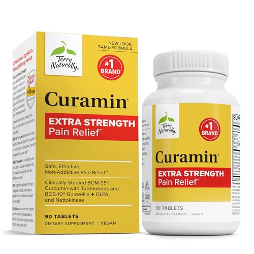 Terry Naturally Curamin Extra Strength - Curcumin & Boswellia for Healthy Circulation Support - Turmeric Supplement to Support Joints, Muscle Health