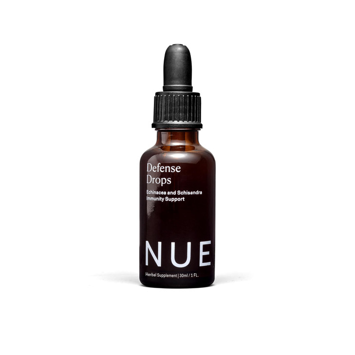 The Nue Co. Defense Drops - Liquid Immune Support with Adaptogen Herbs for Daily Wellness - Vegan & Cruelty Free Plant Based Immunity Supplement for