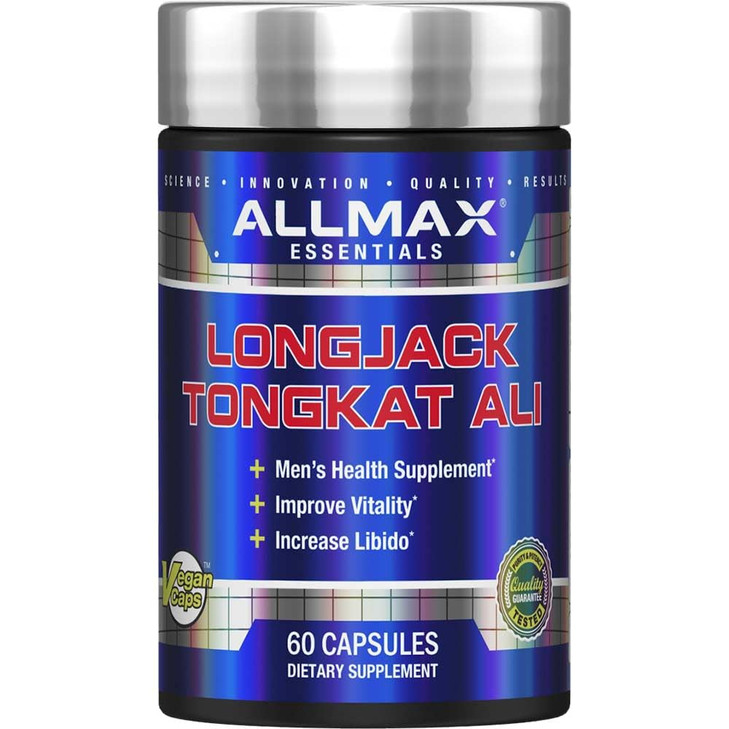 ALLMAX Essentials LongJack Tongkat Ali - 60 Capsules - Mens Health Supplement - Improves Vitality - 60 Servings