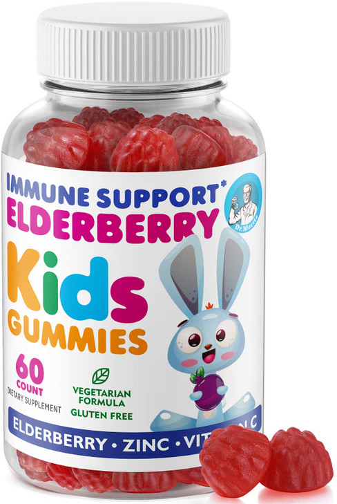 DR. MORITZ Elderberry Gummies for Kids & Toddlers - Immune System Booster- Health Support with Black Sambucus Elderberries Extract - Herbal Immunity