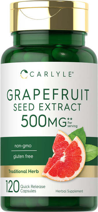 Carlyle Grapefruit Seed Extract | 120 Capsules | Maximum Strength | Non-GMO, Gluten Free