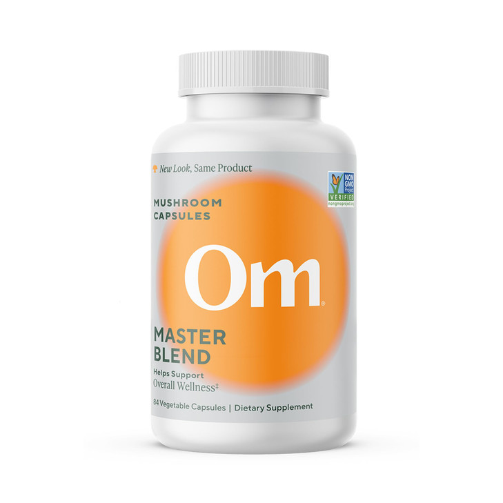 Om Master Blend Mushroom Capsules - Organic Mushroom Supplement with 10 Mushrooms and Ashwagandha  Support Immunity, Gut Health & Stress Relief, 84
