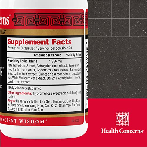 Health Concerns Astra Isatis  Immune Defense & Respiratory Health Supplement  Herbal Cold & Flu Support  Astragalus, Isatis & Licorice Extracts -