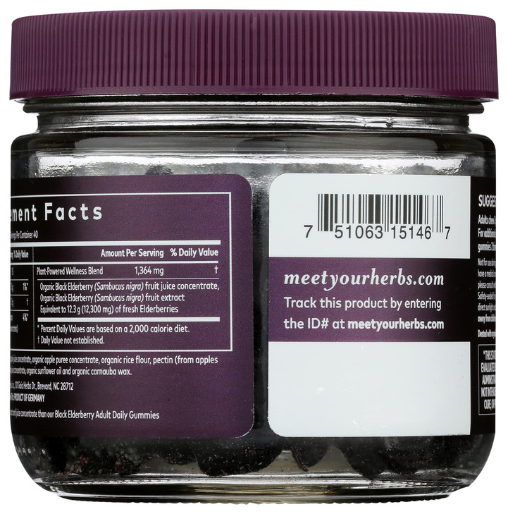 Gaia Herbs Black Elderberry (Sambucus nigra) Extra Strength Gummies - Delicious Immune Support Supplement* - Certified Organic Black Elderberries for
