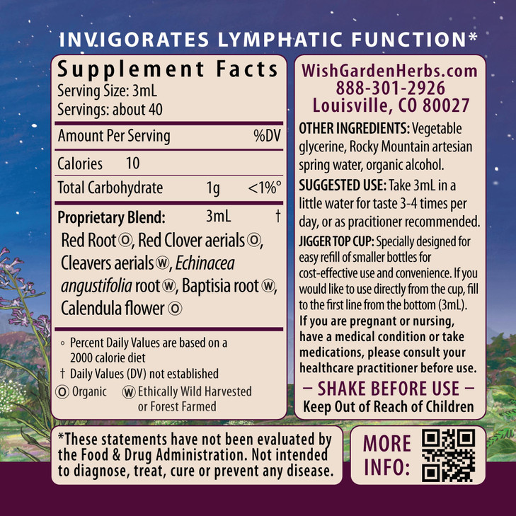 WishGarden Herbs Lymph Mover Immune Strength - Natural Herbal Lymphatic Drainage and Lymphatic Cleanse Supplement with Echinacea for Immune Support,