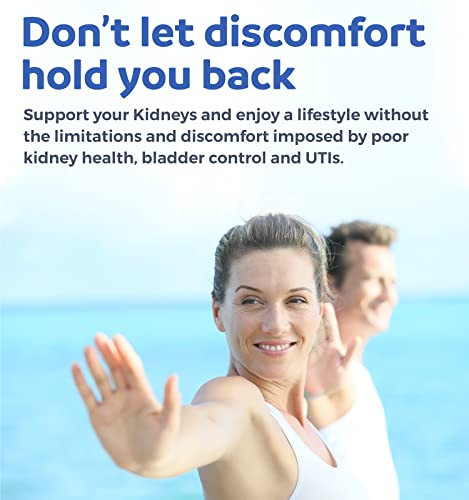 Kidney Cleanse Detox (Non-GMO) Support Healthy Urinary Tract- Powerful VitaCran Cranberry Extract & Herbs  Healthy Kidney Support Supplement - 60 Ve