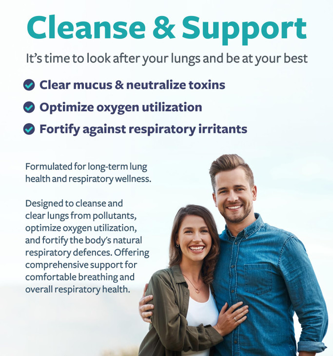 Respiratory Lung Health Supplement - Invigorating Lung Support Supplement Helps Support Clear Airways Mucus Removal and Seasonal or Year Round Detox
