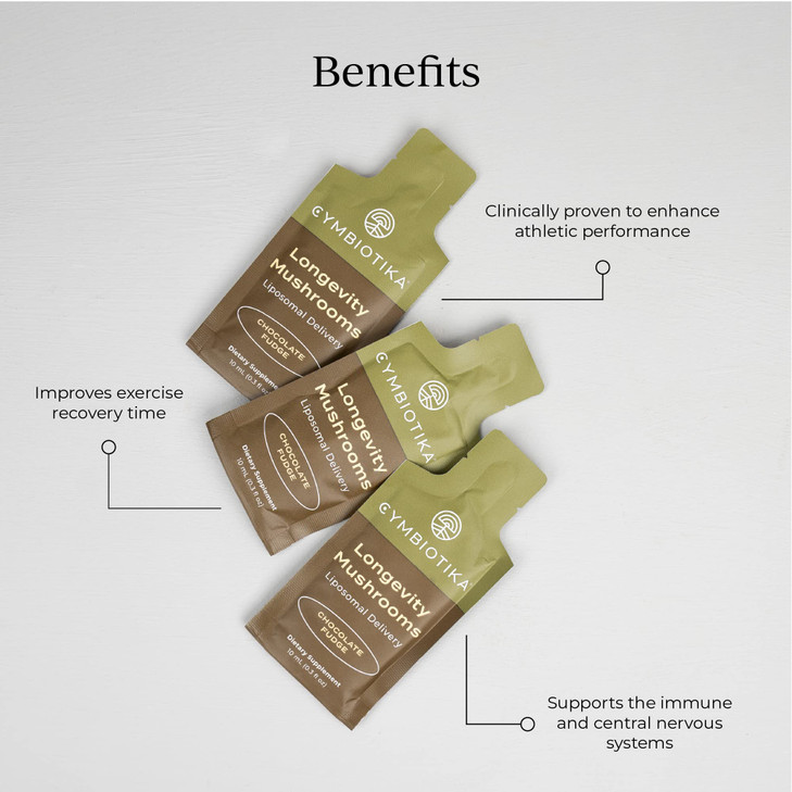 CYMBIOTIKA Liposomal Mushroom Supplement with Lion's Mane, Turkey Tail, B-Vitamins, Cordyceps & Reishi Mushrooms, Supplements for Immune Support and