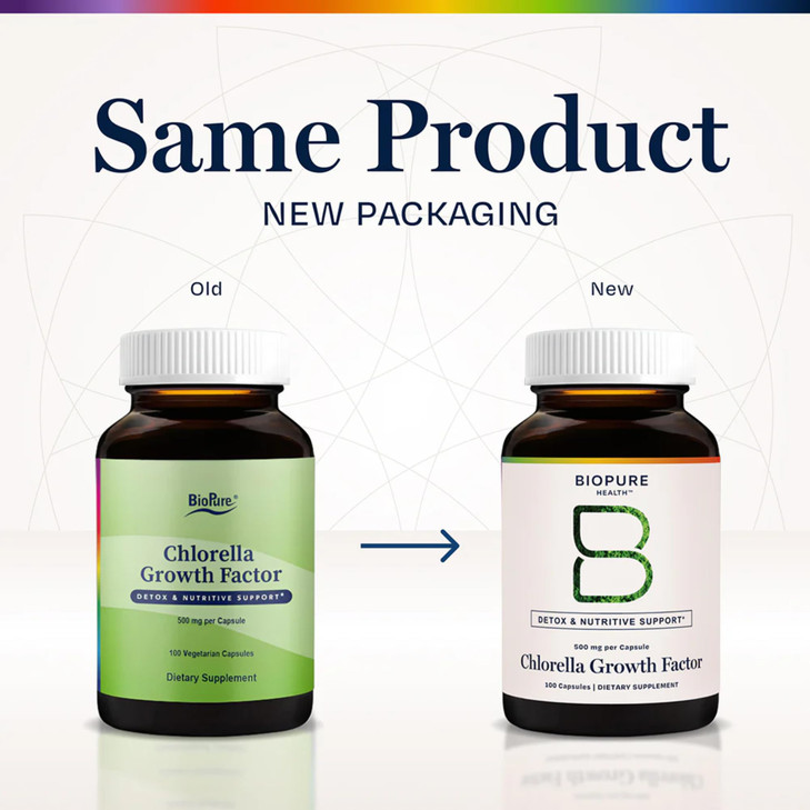 BioPure Chlorella Growth Factor Capsules  Nutrient-Dense, Nutraceutical Superfood Packed with Proteins, Vitamins, Minerals & Amino Acids That Suppor