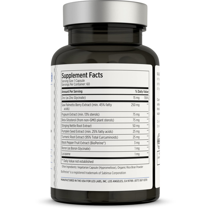 LES Labs Prostate Health  Prostate Support, Urinary Tract Health, Fewer Bathroom Visits & Improved Sleep  Saw Palmetto, Pygeum, Beta Sitosterol & N
