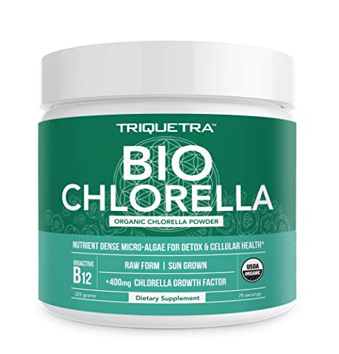 Organic Chlorella Powder  Raw & Sun-Grown  Nutrient-Dense Green Algae with CGF (Chlorella Growth Factor), Supports Overall Well-Being and Vitality