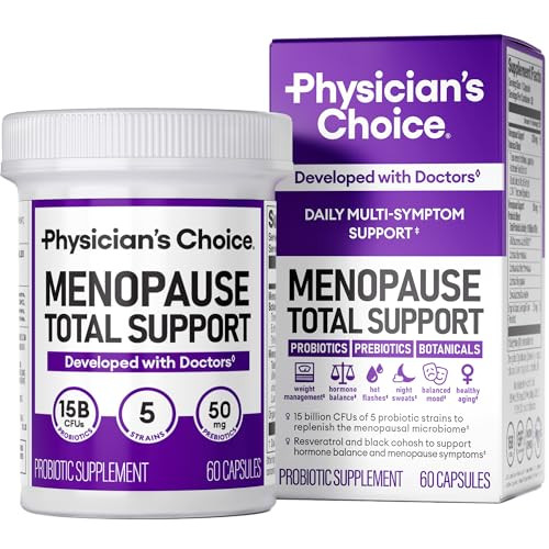 Physician's CHOICE Menopause Probiotic Supplement for Women - Supports Hormone Balance, Hot Flashes, Night Sweats, Weight Management, Bloating & Gut
