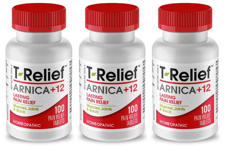 T-Relief Arnica +12 Natural Relieving Actives for Back Pain Joint Soreness Muscle Aches & Stiffness, Whole Body Fast Acting Relief for Women & Men -