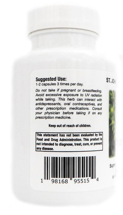 Supreme Nutrition St. Johns Wort Supreme, 90 Pure St. Johns Wort Capsules