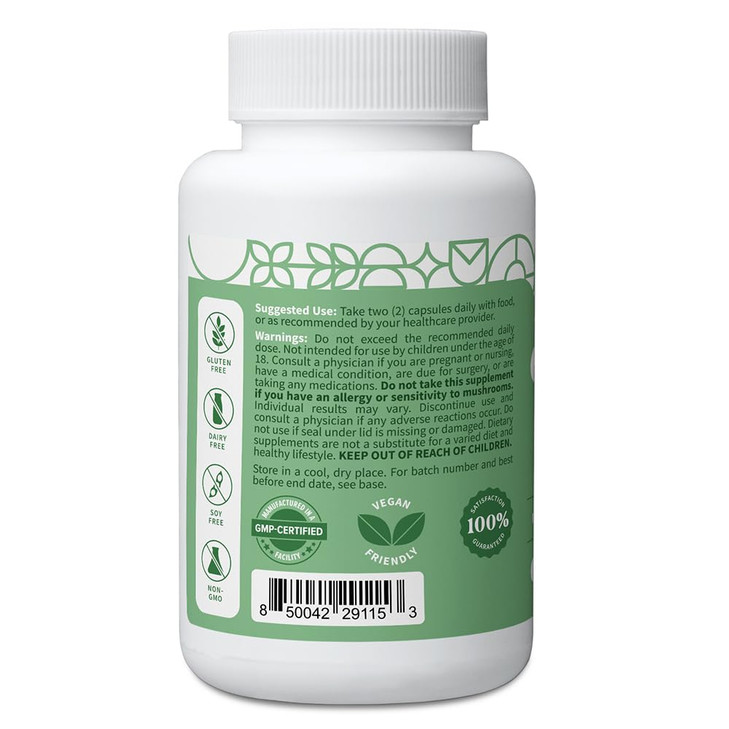 Pattern Wellness Cognitive Complex Supplement  Supports Brain Health & Mental Clarity  with Lions Mane, Bacopa & B Vitamins  60 Vegetarian Capsul