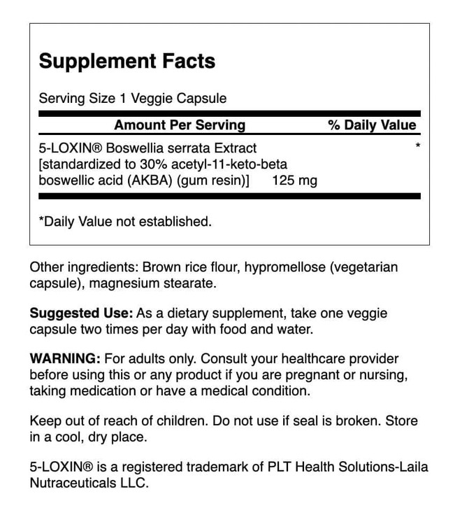 Swanson Boswellia Serrata Extract 125 mg 60 Veg Caps 3 Pack
