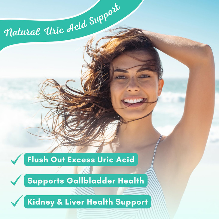 Uric Acid Flush - Herbal Uric Acid Cleanse Supplement - With Tart Cherry, Celery Seed Extract, Chanca Piedra, Devils Claw & Green Coffee Bean - Vega
