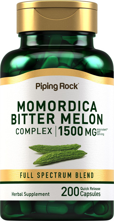 Piping Rock Bitter Melon Capsules | 200 Pills | Complex Herbal Extract Supplement | Momordica Charantia | Non-GMO, Gluten Free