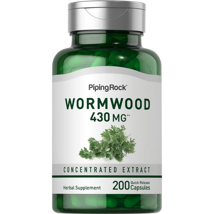 Piping Rock Wormwood Capsules | 200 Count | Concentrated Herbal Extract | Artemisinin Supplement | Non-GMO, Gluten Free