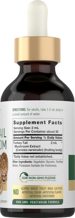 Carlyle Turkey Tail Mushroom Extract Liquid | 2 FL Oz | Herbal Tincture Drops | Vegetarian Formula | Non-GMO, Gluten Free Supplement