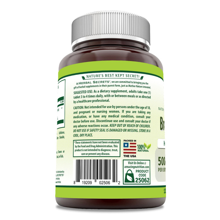 Herbal Secrets Bromelain 500 Mg 120 Tablets Supplement | Pack of 3 | Non-GMO | Gluten Free | Made in USA