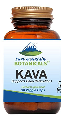 Pure Mountain Botanicals Kava Kava Capsules - 90 Kosher Vegan Caps with 400mg Wild Vanuatu Kava Root Extract