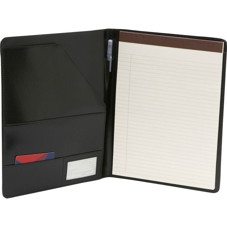 Royce Leather Portfolio Padfolio, with Inserted Note Pad and Folder