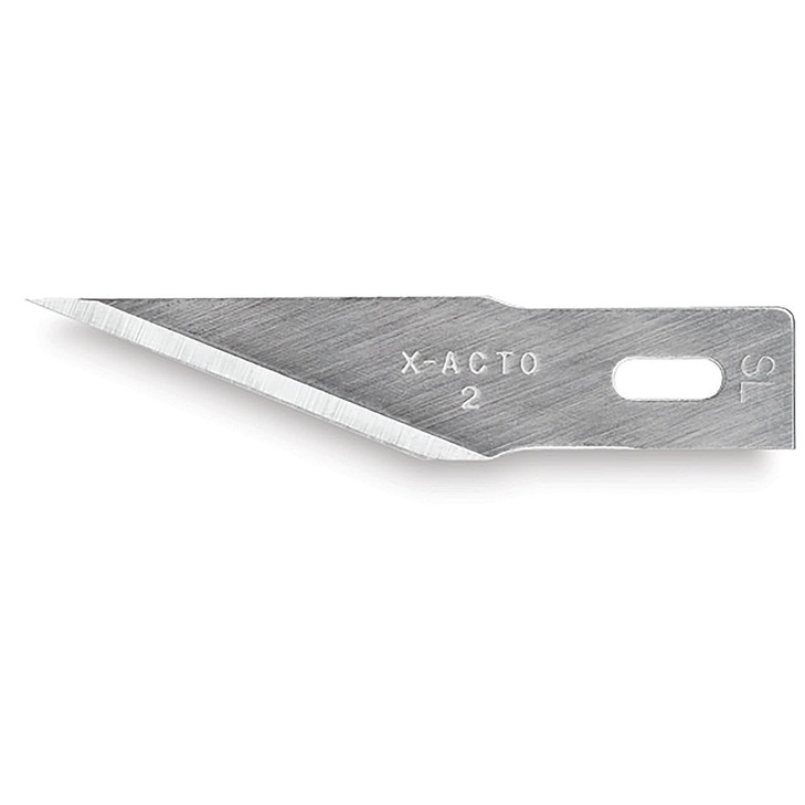 X-Acto X202 No. 2 Large Fine Point Blades (Pack of 5); For Precision Cutting of Medium to Heavy Weight Materials; Easily Cuts Wood, Paper, Plastic, M