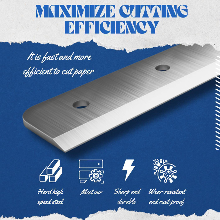 Flexzion Guillotine Blade Replacement 20 inch A3 - Heavy Duty Steel Trimmer Blade for Professional Industrial Guillotine Stack A3 Desktop Paper Cutte