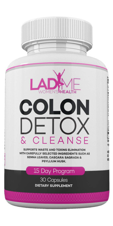 Pure Colon Cleanse & Detox 15 Day Program - Herbal Laxative Constipation Relief with Psyllium Husk, Cascara Sagrada & Senna Leaves - Special Women In
