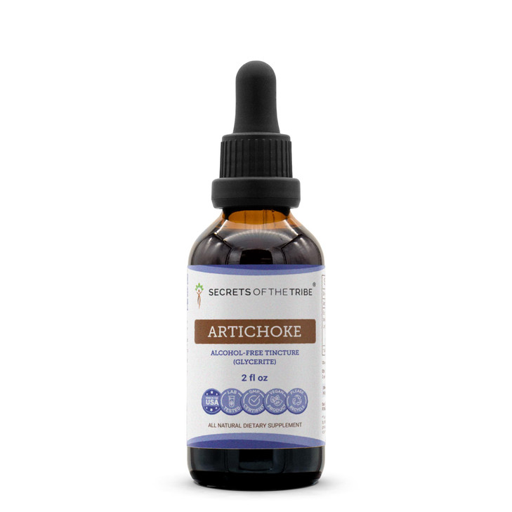 Secrets of the Tribe Artichoke Tincture Alcohol-Free Liquid Extract, Artichoke (Cynara scolymus) Dried Leaf (2 FL OZ)