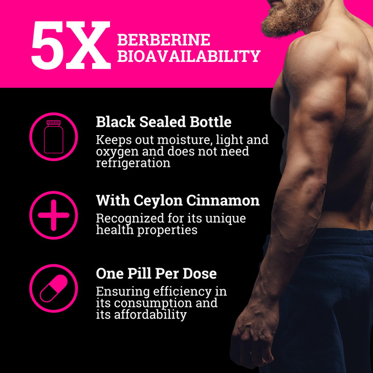 Black Forest 5X Berberine a Dihydroberberine Supplement (Super Berberine Now 5X More Effective Than Regular Berberine HCL) Best Dihydroberberine with