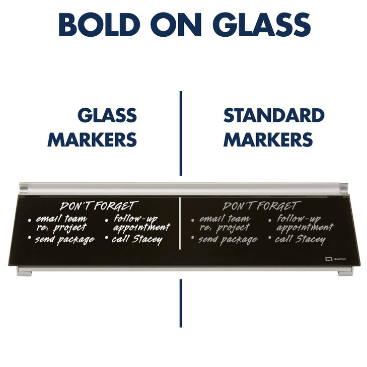 Quartet Glass Dry Erase Markers, Whiteboard Markers, Fine Tip, White and Neon Colors, 6 Pack (79558Q)