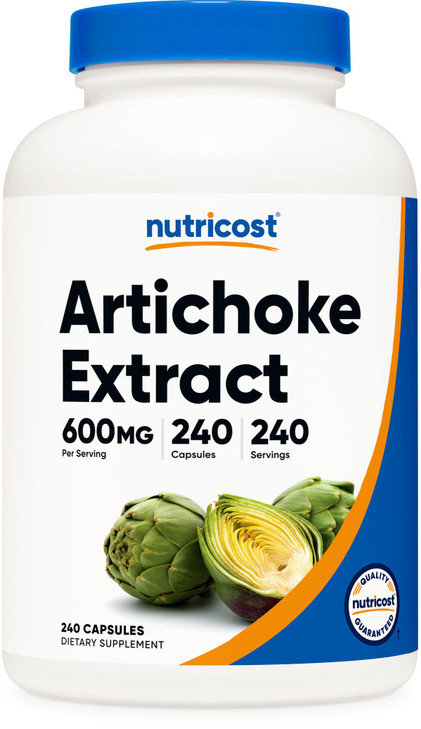 Nutricost Artichoke Extract 600mg, 240 Vegetarian Capsules - Gluten Free, Non-GMO