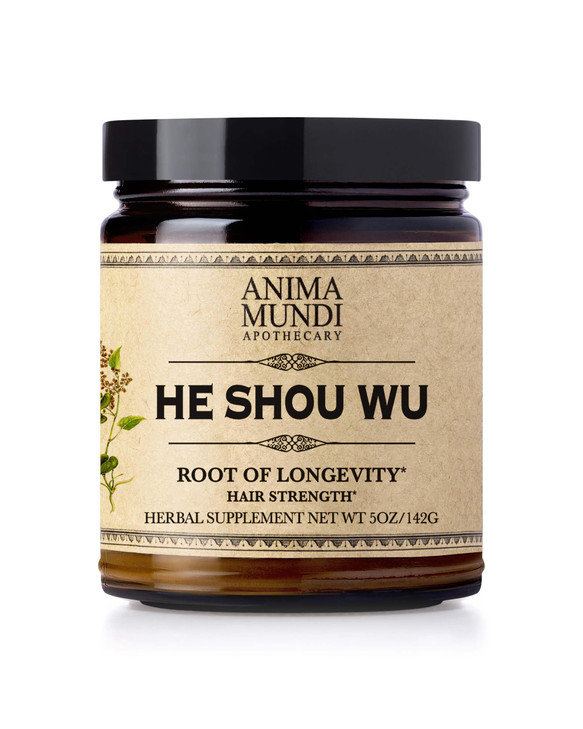 Anima Mundi Apothecary Healthy Hair Vitamins - Adaptogenic He Shou Wu - Fo Ti Root Hair Supplements for Women and Men - Also Supports Liver, Immune &