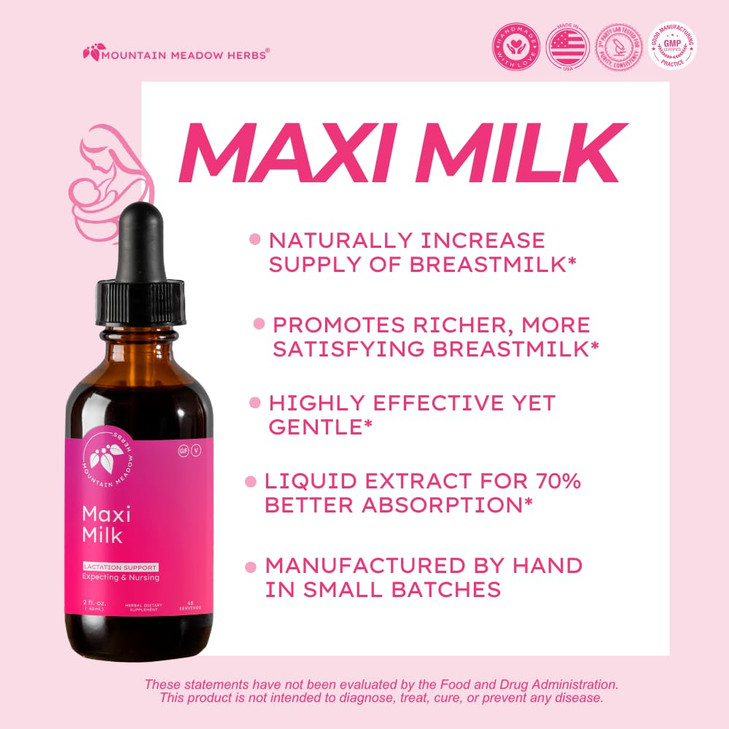 Mountain Meadow Herbs Maxi-Milk- Natural Liquid Lactation Support to Increase Breast Milk Production Quickly & Effectively for Breastfeeding Moms - 2