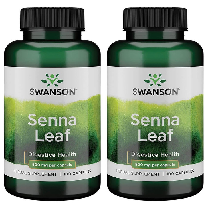 Swanson Senna Leaf 500 Milligrams 100 Capsules (2 Pack)